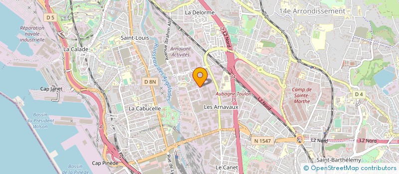 localisation de l'entreprise ALPHA NEGOCE à MARSEILLE