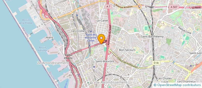 localisation de l'entreprise ALPHA OMEGA à MARSEILLE