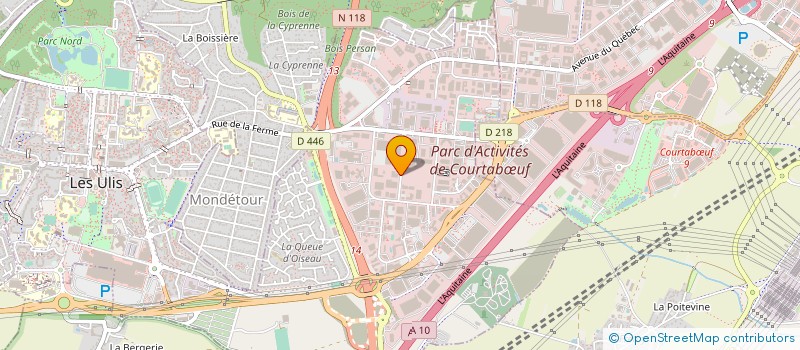 localisation de l'entreprise ALPHA PEINTURE ET COULEURS à LES ULIS