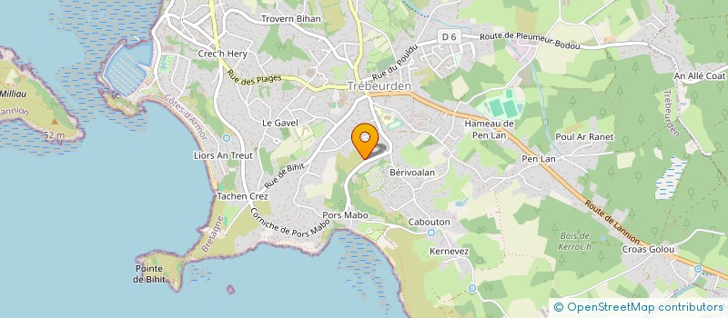 localisation de l'entreprise ALPHA PLUS PISCINES à TREBEURDEN