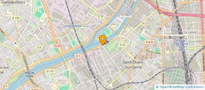 localisation de l'entreprise ALPHA PORTAGE à SAINT-OUEN-SUR-SEINE