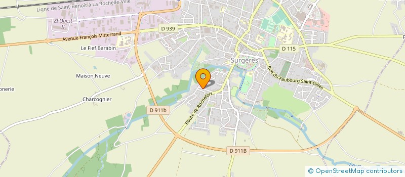 localisation de l'entreprise ALPHA-PRINT  SURGERES