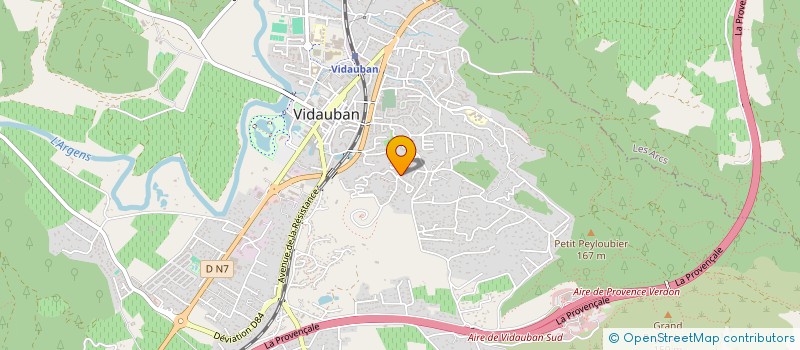 localisation de l'entreprise ALPHA PROVENCE TAXIS  VIDAUBAN