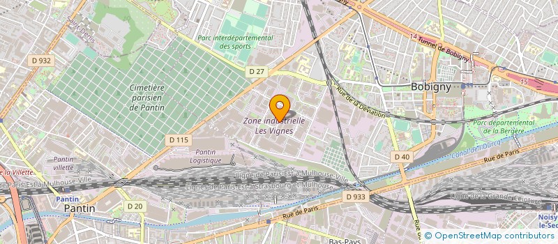 localisation de l'entreprise ALPHA RADIOTELEPHONE SERVICE à BOBIGNY