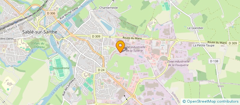 localisation de l'entreprise ALPHA SABLE  SABLE-SUR-SARTHE