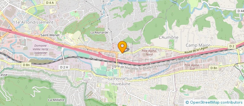 localisation de l'entreprise ALPHA SERVICES MANAGEMENT  LA PENNE-SUR-HUVEAUNE