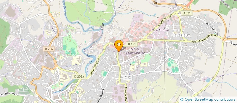 localisation de l'entreprise ALPHA SOLAIRE à DAVEZIEUX