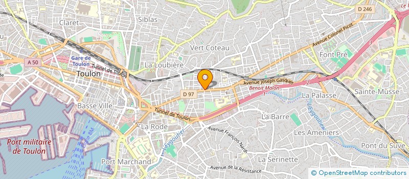 localisation de l'entreprise ALPHA STORES à TOULON