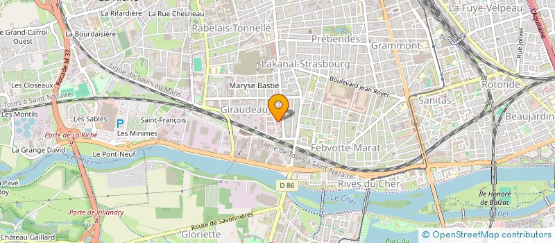 localisation de l'entreprise ALPHA TECHNOLOGIES GRAPHIQUES à TOURS
