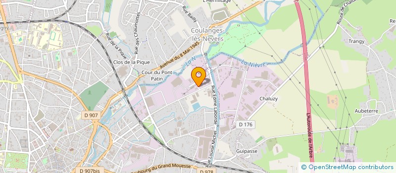 localisation de l'entreprise ALPHA TRANSPORTS à NEVERS