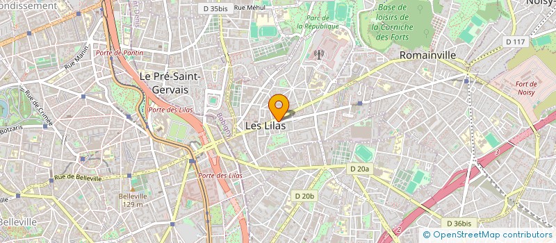 localisation de l'entreprise ALPHA VISION à LES LILAS