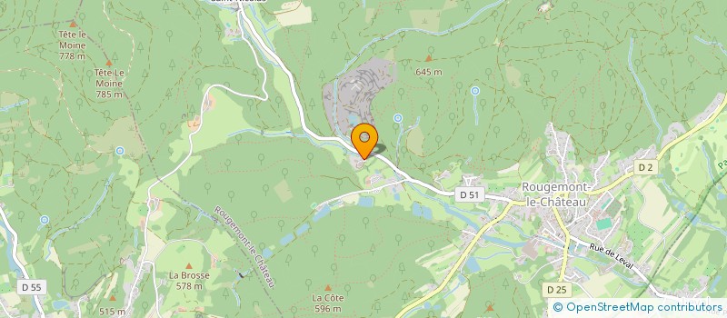 localisation de l'entreprise ALPHABOIS à ROUGEMONT-LE-CHATEAU