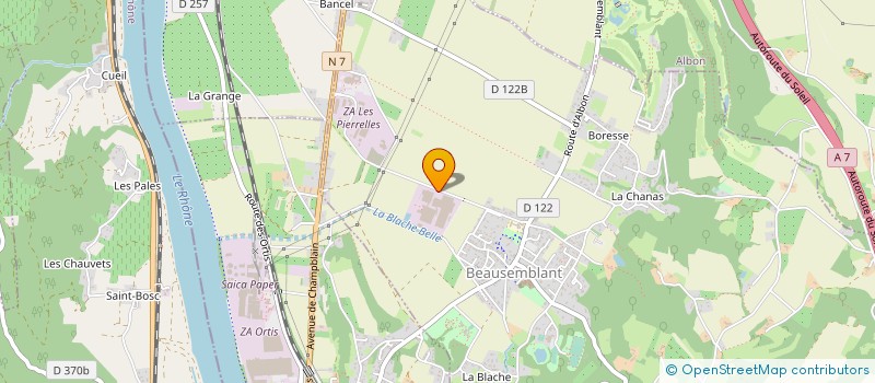 localisation de l'entreprise ALPHAFORM à BEAUSEMBLANT