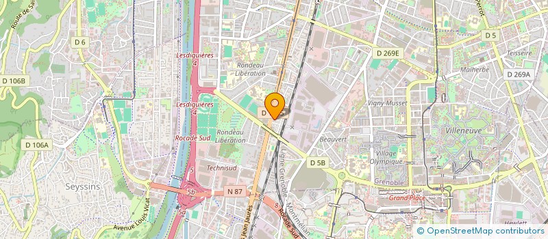 localisation de l'entreprise ALPHAGEO GEOMETRES-EXPERTS à GRENOBLE