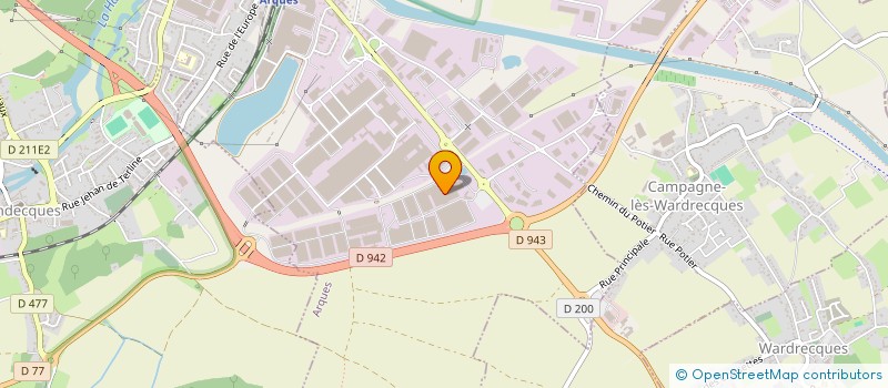 localisation de l'entreprise ALPHAGLASS  ARQUES