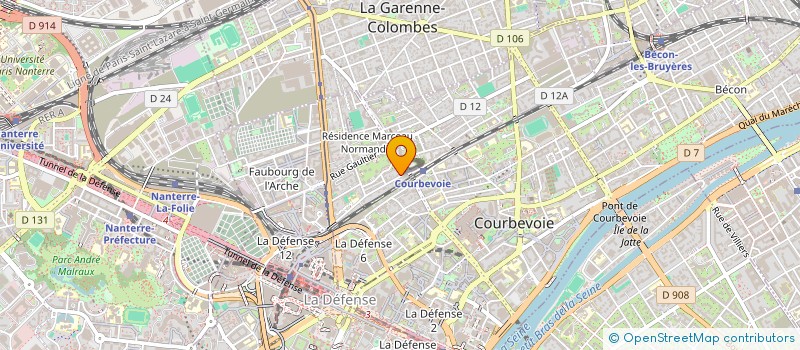 localisation de l'entreprise ALPHAHOMEGA à COURBEVOIE