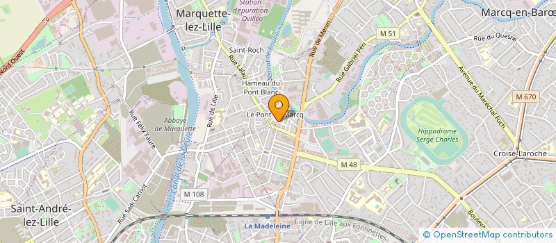 localisation de l'entreprise ALPHALUX à MARCQ-EN-BARŒUL