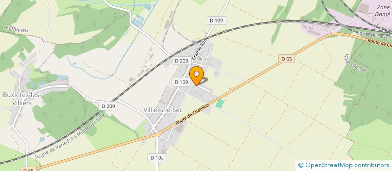 localisation de l'entreprise ALPHANDIS à VILLIERS-LE-SEC