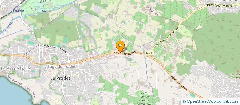 localisation de l'entreprise ALPHANOVA SANTE à LE PRADET