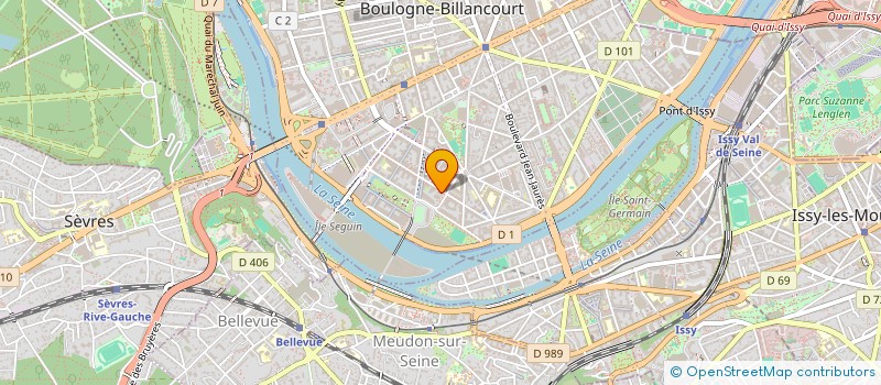 localisation de l'entreprise ALPHART 92 à BOULOGNE-BILLANCOURT