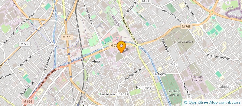 localisation de l'entreprise ALPHASAC à ROUBAIX