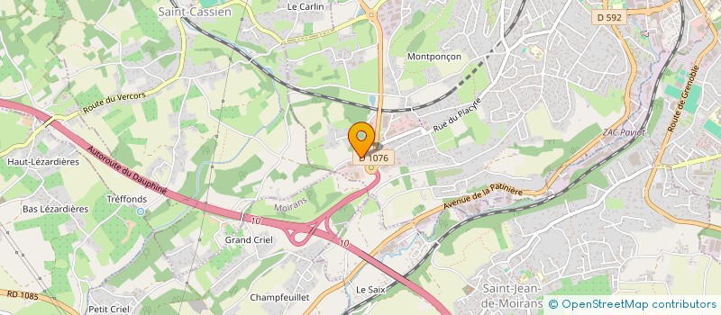 localisation de l'entreprise ALPHASOFT à VOIRON