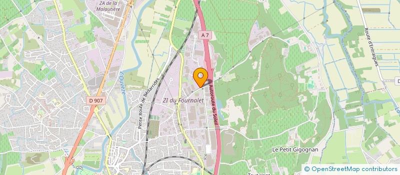 localisation de l'entreprise ALPHATEC  SORGUES