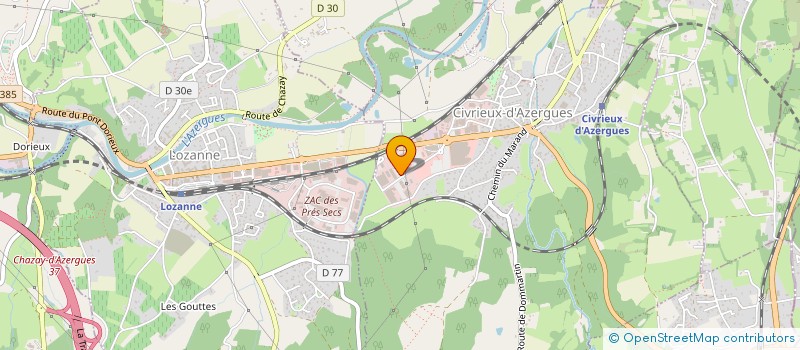 localisation de l'entreprise ALPHATECH à CIVRIEUX D'AZERGUES