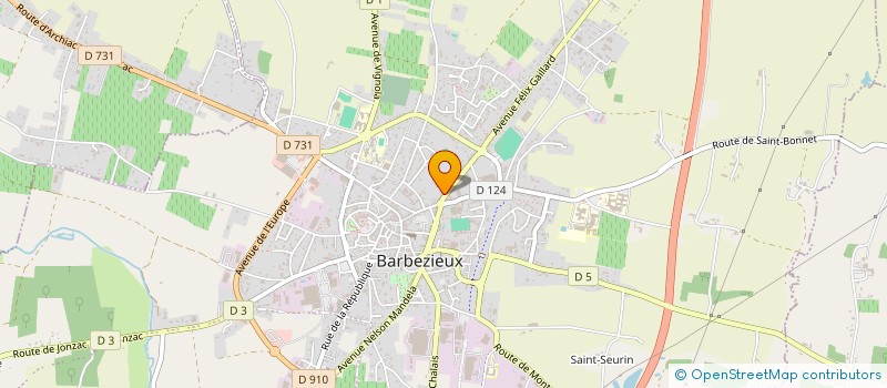 localisation de l'entreprise ALPHATECH INGENIERIE à BARBEZIEUX-SAINT-HILAIRE
