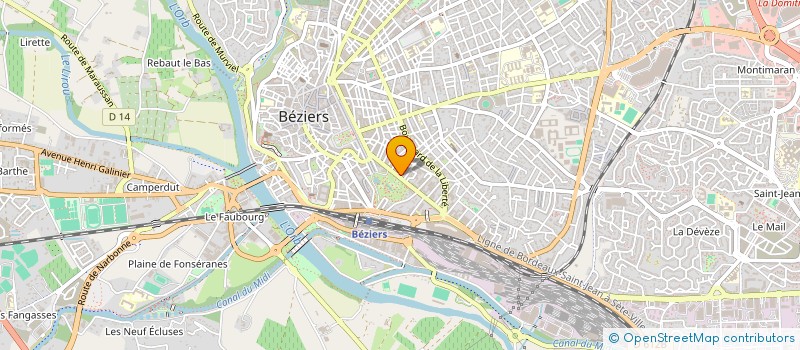 localisation de l'entreprise ALPHAVINEA  BEZIERS