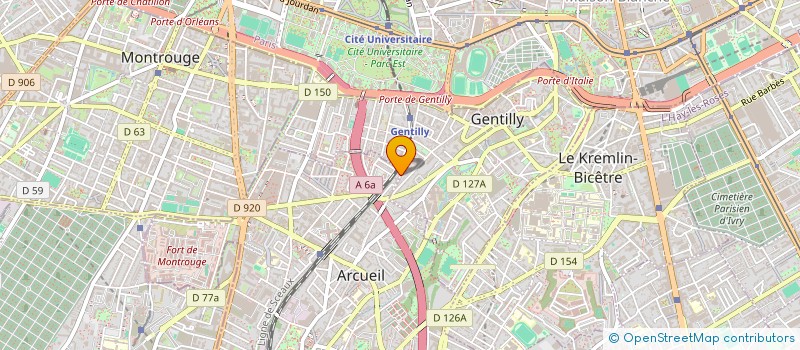 localisation de l'entreprise ALPHEE SERVICE à ARCUEIL