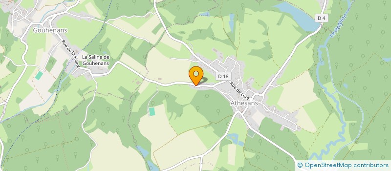 localisation de l'entreprise ALPHELIA  ATHESANS-ETROITEFONTAINE