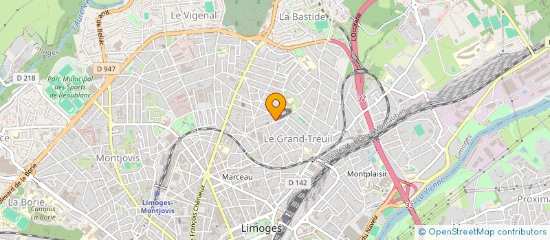 localisation de l'entreprise ALPHINO à LIMOGES