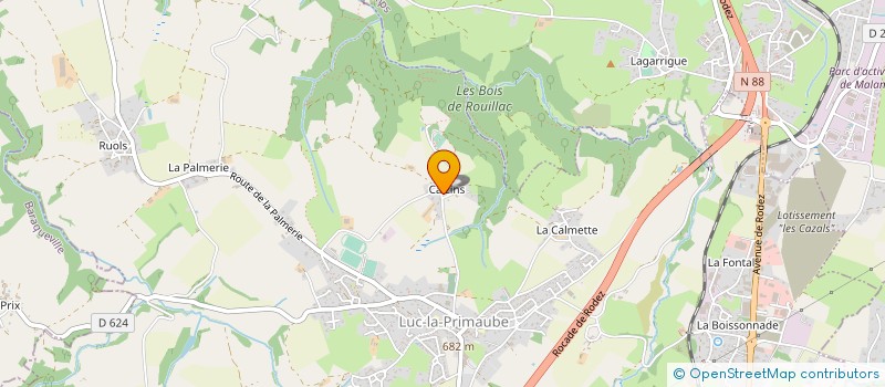 localisation de l'entreprise ALPHONSE CARDOSO MENUISERIE à LUC-LA-PRIMAUBE