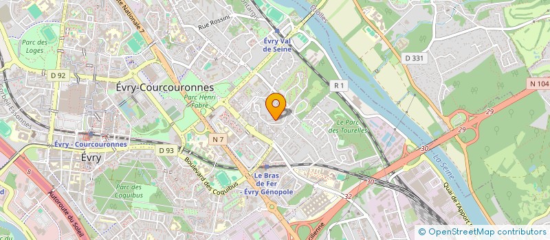 localisation de l'entreprise ALPHONSE DAUDET  EVRY-COURCOURONNES