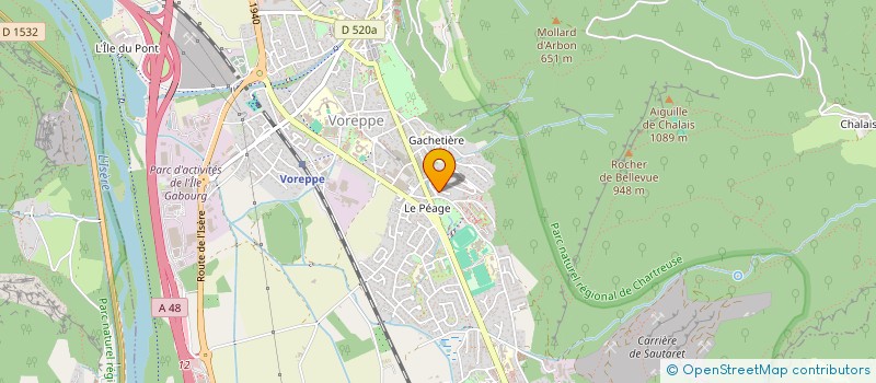 localisation de l'entreprise ALPI 38  VOREPPE