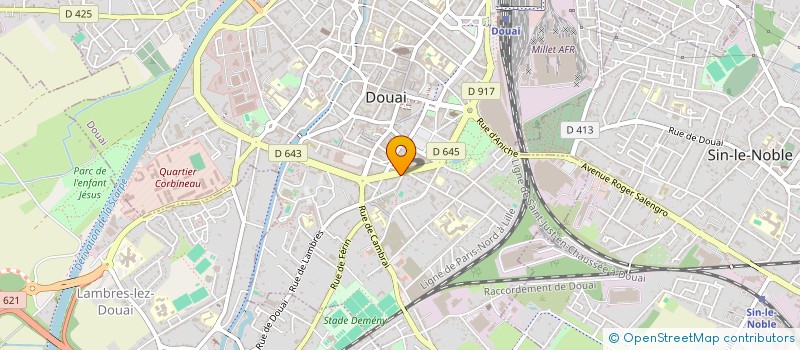 localisation de l'entreprise ALPI à DOUAI