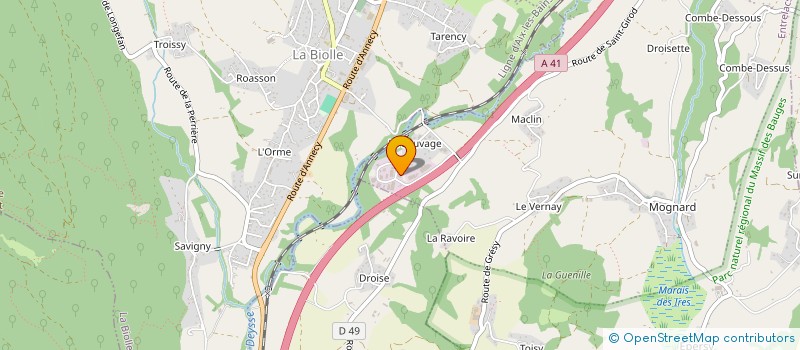 localisation de l'entreprise ALPIFLO CHAUDRONNERIE  ENTRELACS