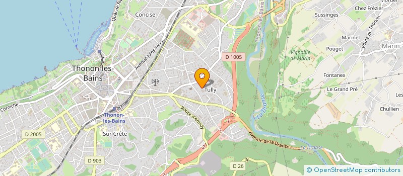 localisation de l'entreprise ALPINA CONSTRUCTION à THONON-LES-BAINS