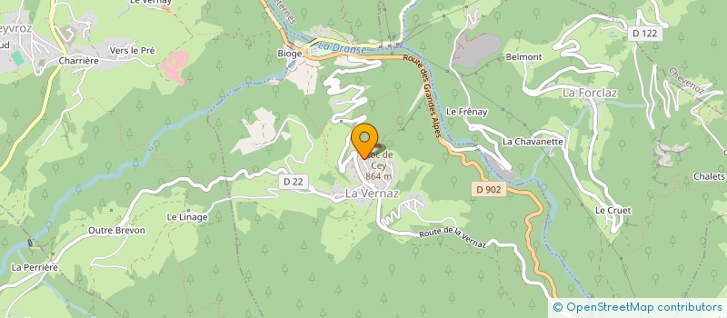 localisation de l'entreprise ALPINA TELECOM à LA VERNAZ
