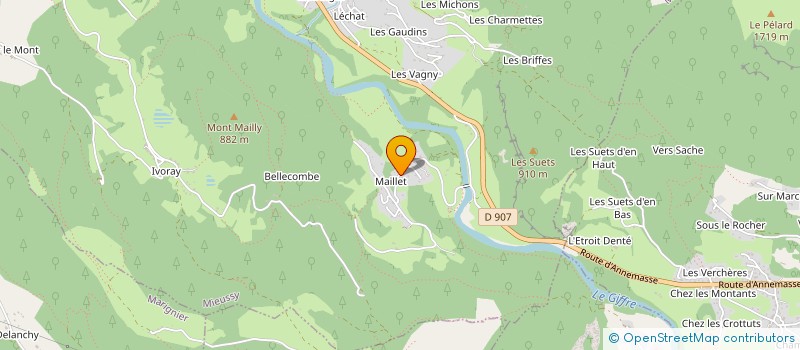 localisation de l'entreprise ALPINE CHALET GESTION  MIEUSSY