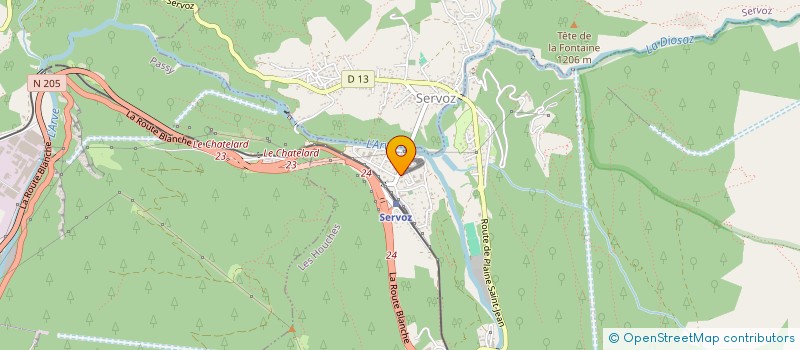 localisation de l'entreprise ALPINE CLUB CHALET DES ALPES  LES HOUCHES