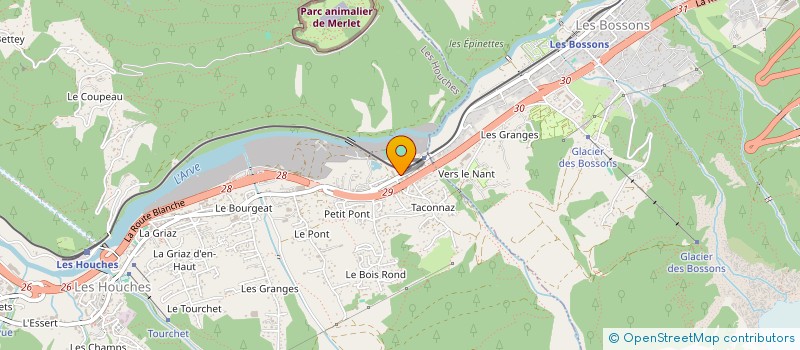localisation de l'entreprise ALPINE CONSTRUCTION à LES HOUCHES
