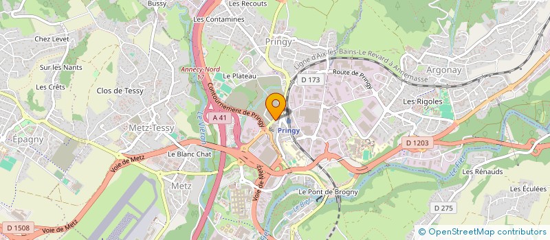 localisation de l'entreprise ALPINFIELD à EPAGNY METZ-TESSY