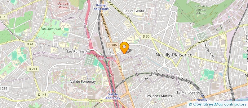localisation de l'entreprise ALPINIA ECO TRANSPORTS à ROSNY-SOUS-BOIS