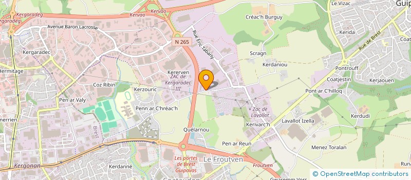 localisation de l'entreprise ALPINISTES BRESTOIS DU BATIMENT à GUIPAVAS