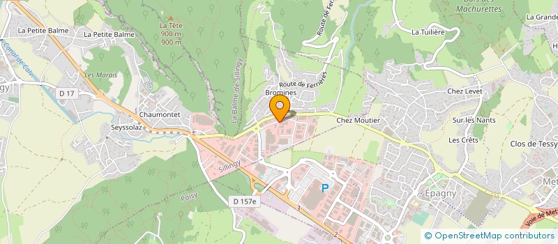 localisation de l'entreprise ALPINSTORE à SILLINGY