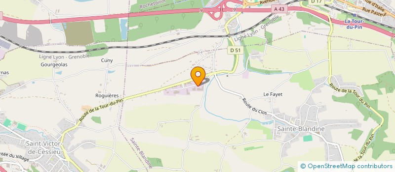 localisation de l'entreprise ALPISO  SAINTE-BLANDINE