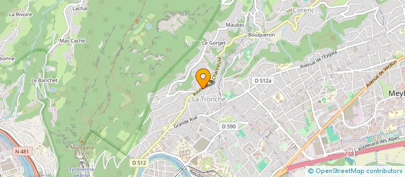 localisation de l'entreprise ALPIX DEVELOPPEMENT DURABLE à LA TRONCHE