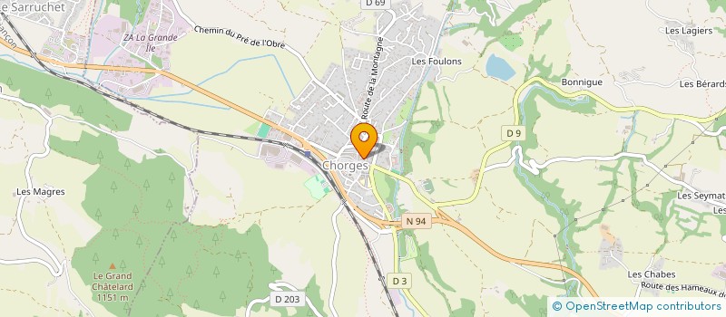 localisation de l'entreprise ALPOSTE à CHORGES